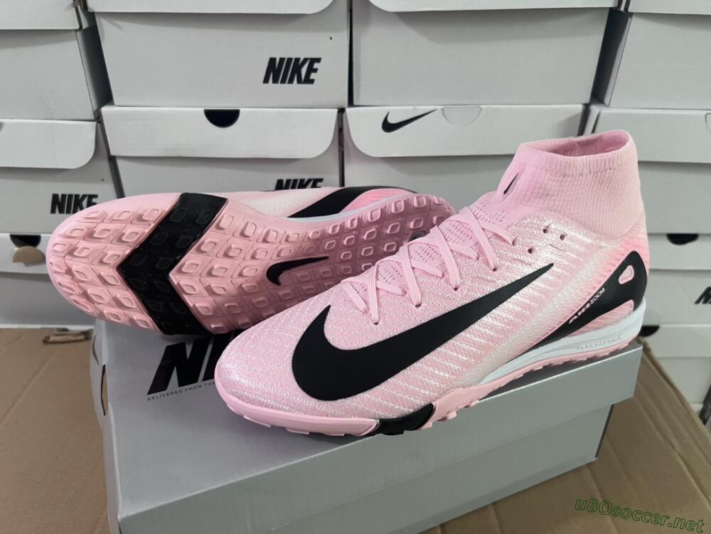 Unisex Nike Air Zoom Mercurial Superfly 10 Elite TF Football Shoes - Pink/White/Black
