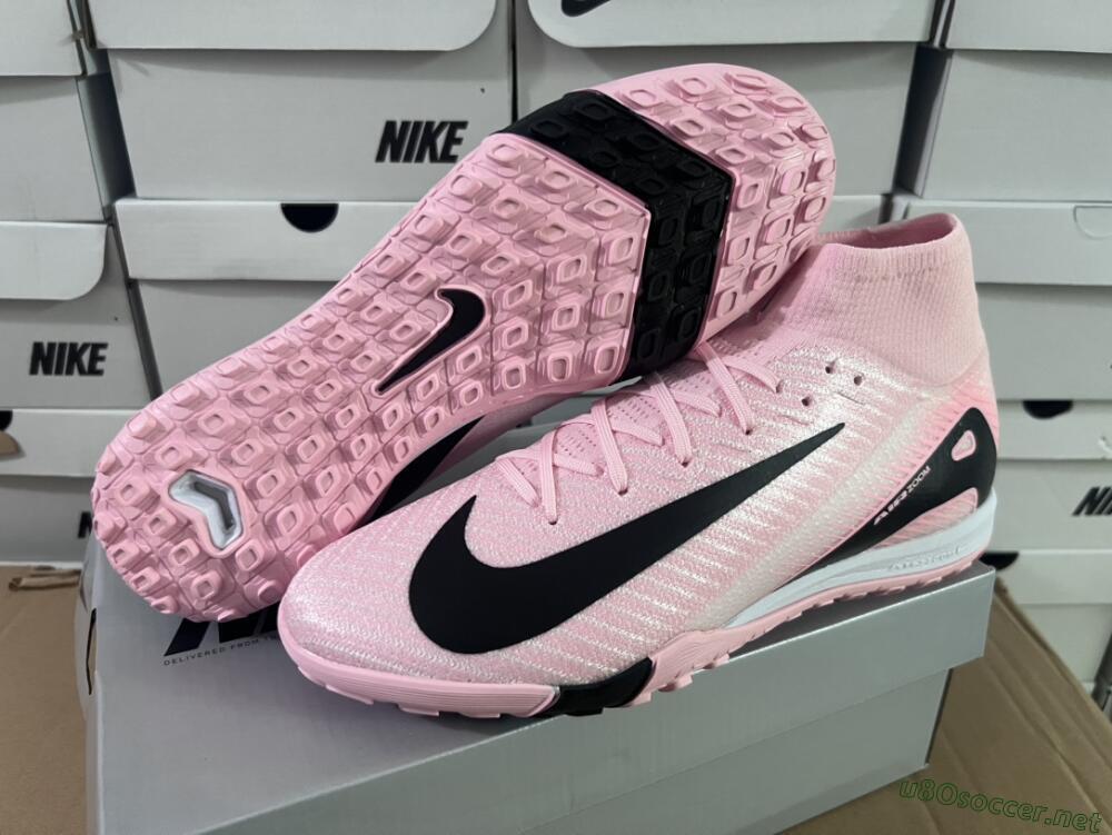 Unisex Nike Air Zoom Mercurial Superfly 10 Elite TF Football Shoes - Pink/White/Black