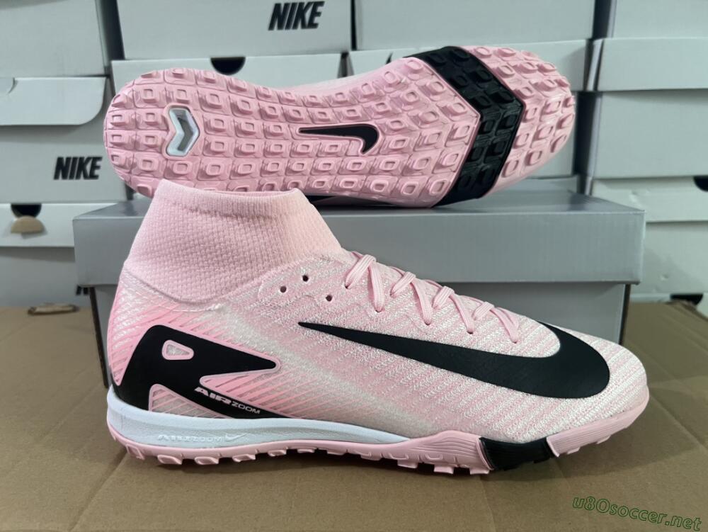 Unisex Nike Air Zoom Mercurial Superfly 10 Elite TF Football Shoes - Pink/White/Black