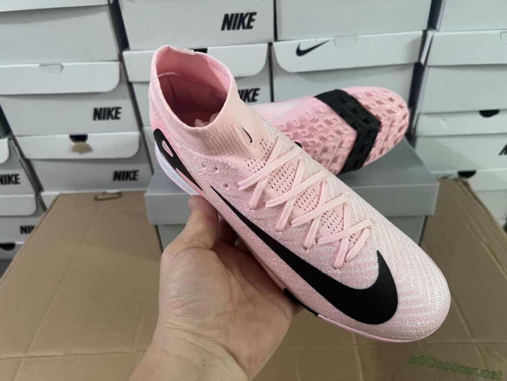 Unisex Nike Air Zoom Mercurial Superfly 10 Elite TF Football Shoes - Pink/White/Black
