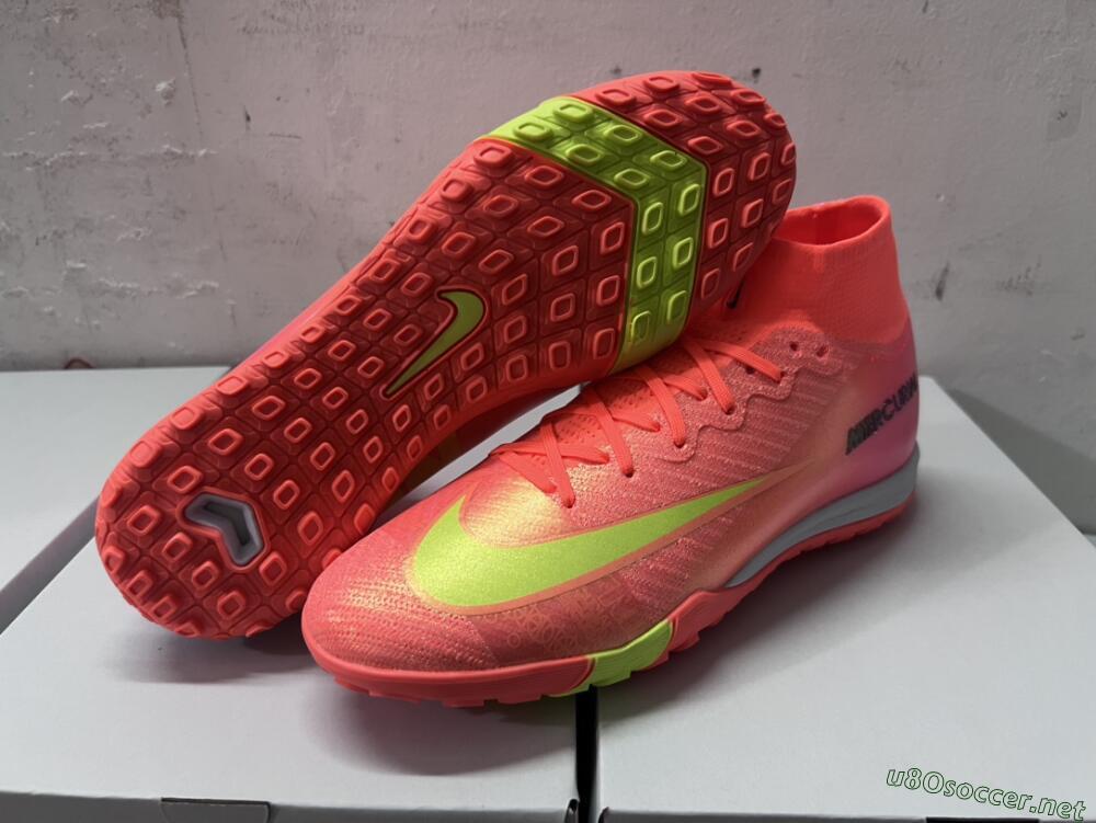 Unisex Nike Air Zoom Mercurial Superfly 9 Elite TF Football Shoes - Red/Yellow/White