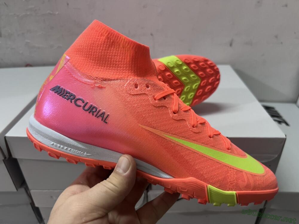 Unisex Nike Air Zoom Mercurial Superfly 9 Elite TF Football Shoes - Red/Yellow/White
