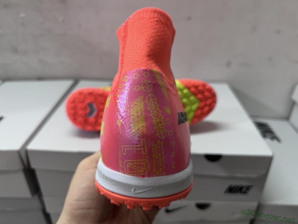 Unisex Nike Air Zoom Mercurial Superfly 9 Elite TF Football Shoes - Red/Yellow/White