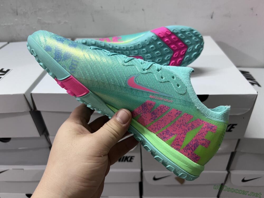 Unisex Nike Air Zoom Mercurial Vapor 16 Elite TF Football Shoes - Jade/Pink/Blue