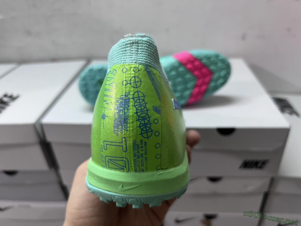 Unisex Nike Air Zoom Mercurial Vapor 16 Elite TF Football Shoes - Jade/Pink/Blue