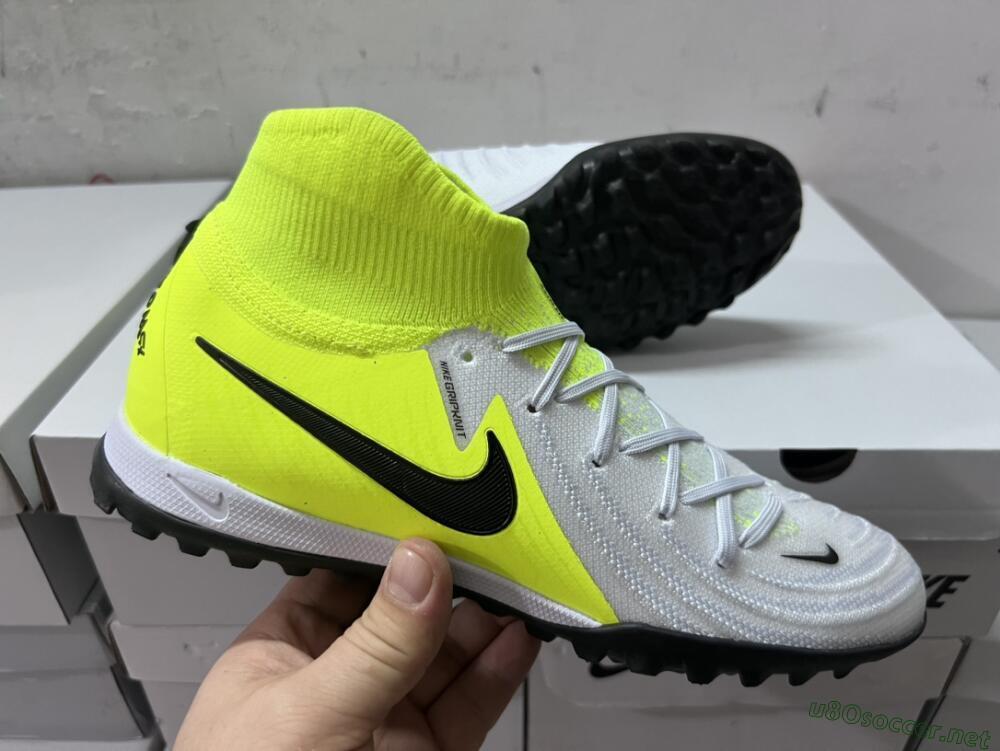 Men's Nike Phantom Luna Elite NU TF Football Shoes - Grey/Yellow/Black