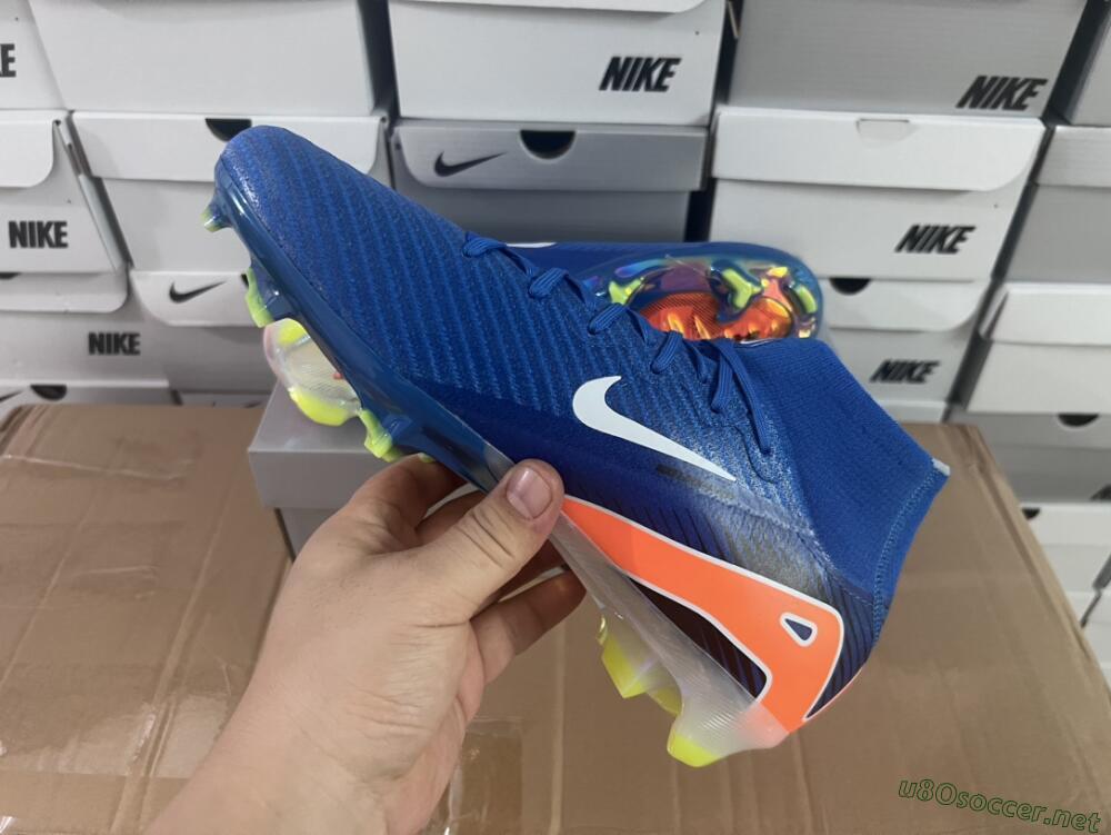 Unisex Nike Air Zoom Mercurial Superfly 10 Elite FG Football Boots - Blue/White/Orange