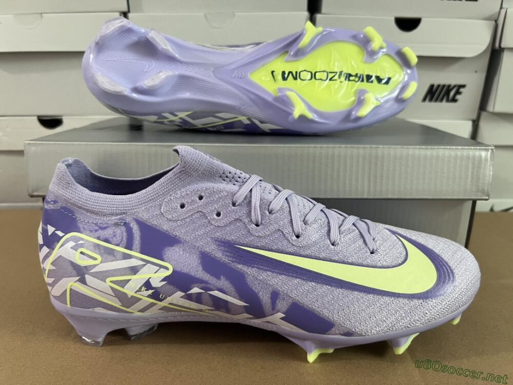 Unisex Nike Air Zoom Mercurial Vapor 16 Elite FG Football Boots - Purple/Yellow/White