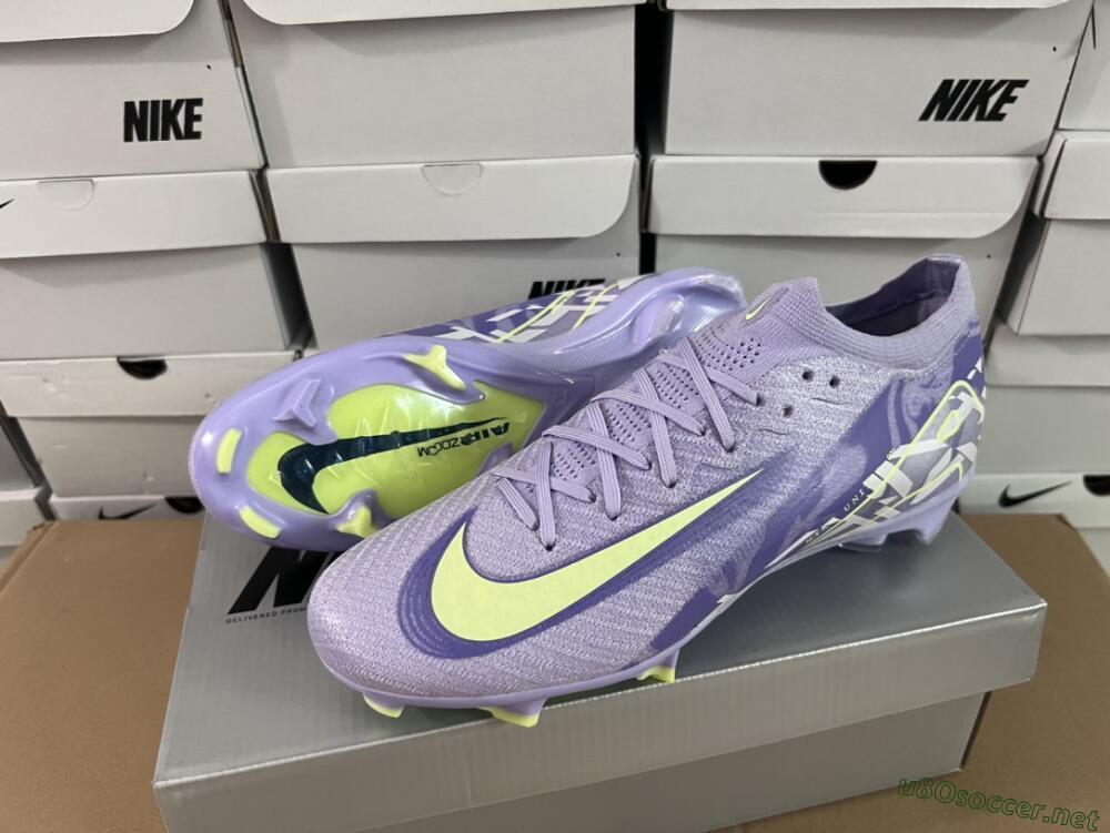 Unisex Nike Air Zoom Mercurial Vapor 16 Elite FG Football Boots - Purple/Yellow/White