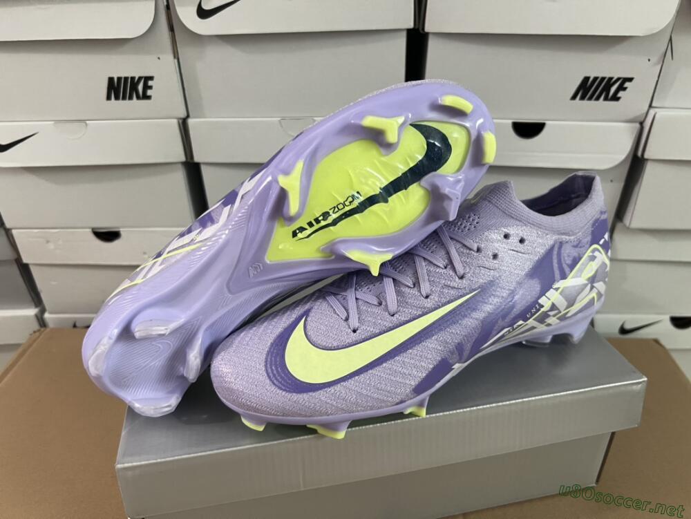 Unisex Nike Air Zoom Mercurial Vapor 16 Elite FG Football Boots - Purple/Yellow/White