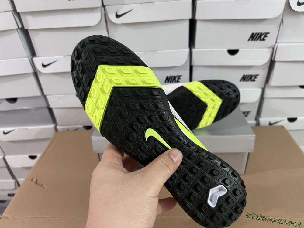 Unisex Nike Air Zoom Mercurial Superfly 10 Elite TF Football Shoes - White/Black/Yellow