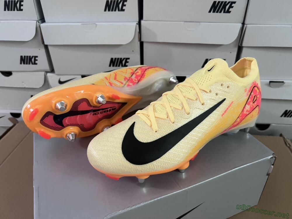 Men's Nike Air Zoom Mercurial Vapor 16 Elite SG Football Boots - Yellow/Black/Red
