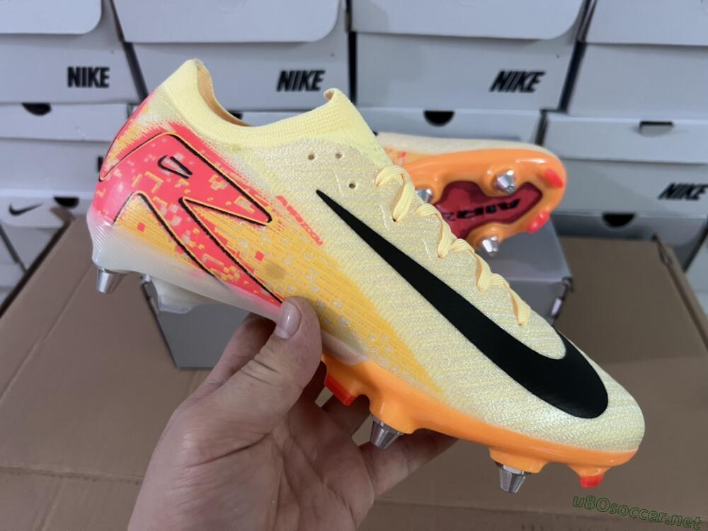 Men's Nike Air Zoom Mercurial Vapor 16 Elite SG Football Boots - Yellow/Black/Red