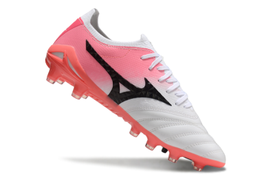 Unisex Mizuno Morelia Neo 3 FG Football Boots - White/Black/Pink
