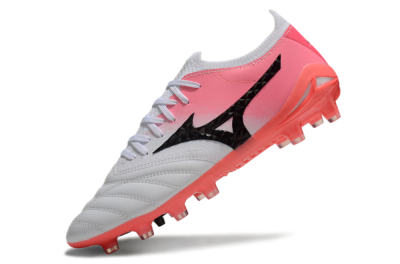 Unisex Mizuno Morelia Neo 3 FG Football Boots - White/Black/Pink