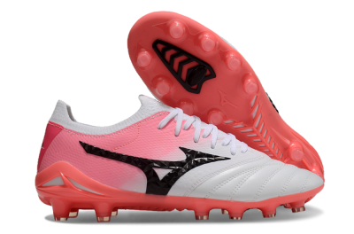 Unisex Mizuno Morelia Neo 3 FG Football Boots - White/Black/Pink