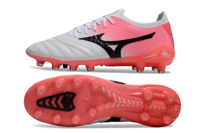 Unisex Mizuno Morelia Neo 3 FG Football Boots - White/Black/Pink