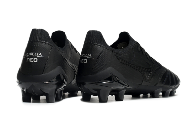 Men's Mizuno Morelia Neo 3 FG Football Boots - Black/Black