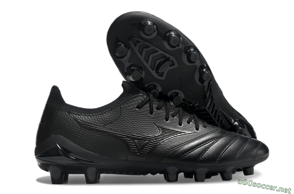 Men's Mizuno Morelia Neo 3 FG Football Boots - Black/Black 2