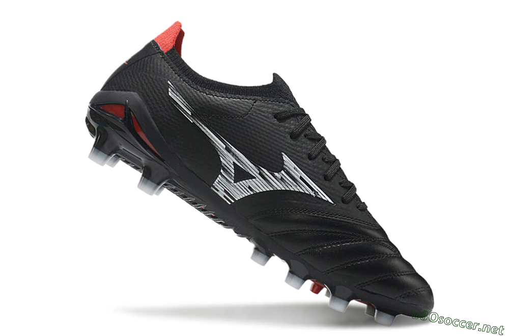 Men's Mizuno Morelia Neo 3 FG Football Boots - Black/White/Red 5