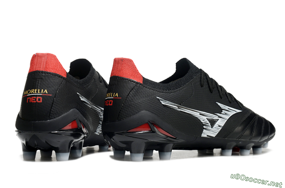 Men's Mizuno Morelia Neo 3 FG Football Boots - Black/White/Red 7
