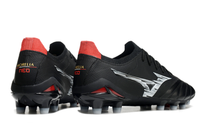 Men's Mizuno Morelia Neo 3 FG Football Boots - Black/White/Red