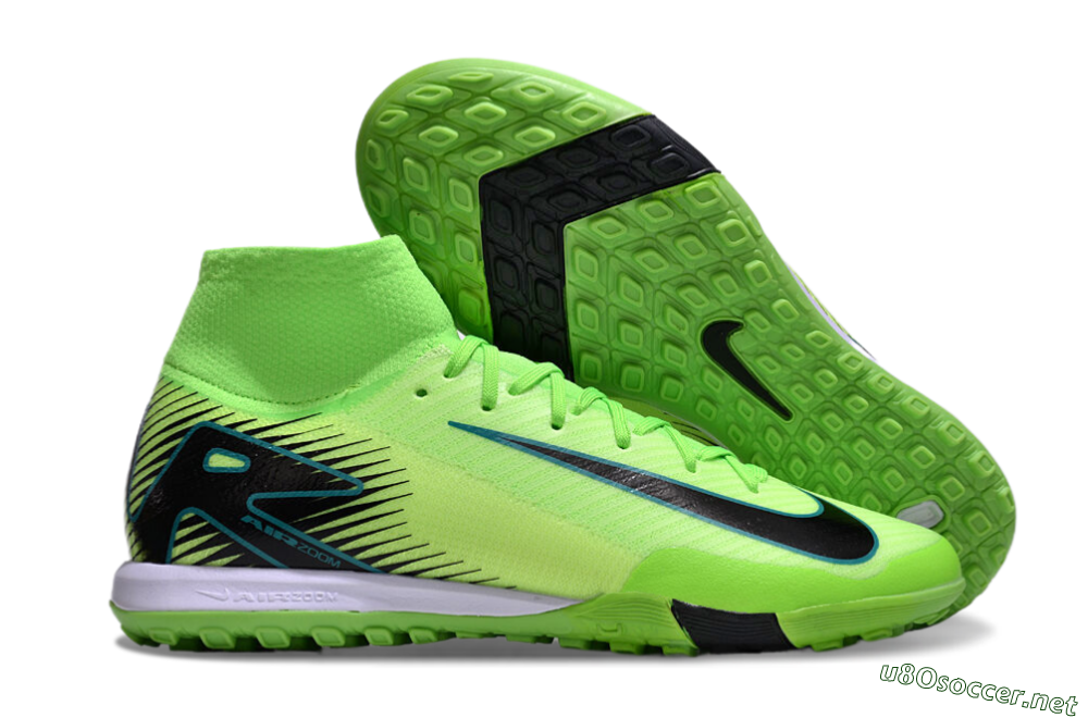 Unisex Nike Air Zoom Mercurial Superfly 10 Elite TF Football Shoes - Yellow/Black/White 2