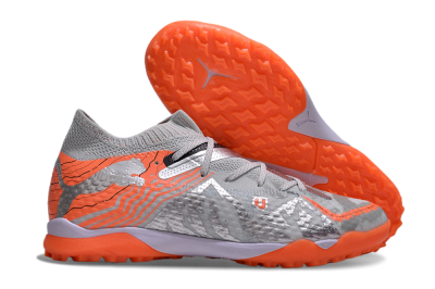 Men's Puma Future Ultimate TF Football Shoes - Silver/Red/White