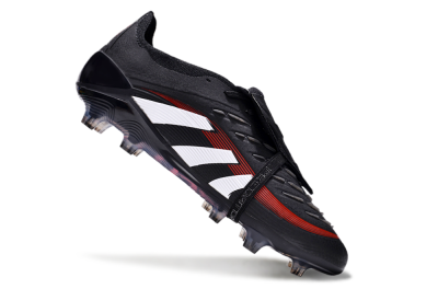 Unisex Adidas Predator Elite Foldover Tongue FG Football Boots - Black/White/Red