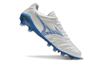 Men's Mizuno Morelia Neo 4 FG Football Boots - White/Blue/Gold