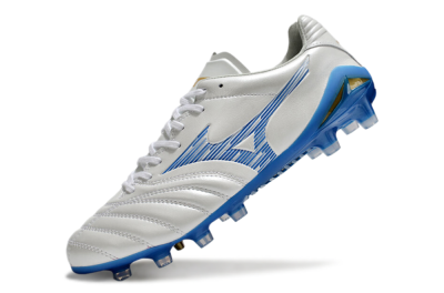 Men's Mizuno Morelia Neo 4 FG Football Boots - White/Blue/Gold