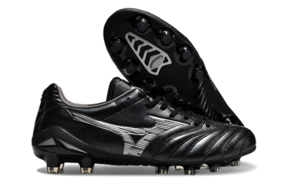 Men's Mizuno Morelia Neo 4 FG Football Boots - Black/Silver