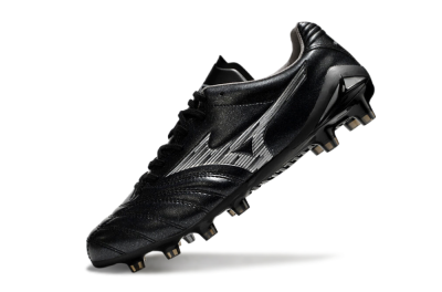 Men's Mizuno Morelia Neo 4 FG Football Boots - Black/Silver
