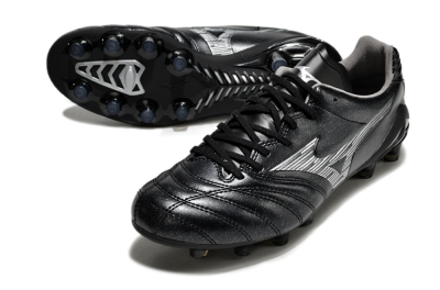 Men's Mizuno Morelia Neo 4 FG Football Boots - Black/Silver