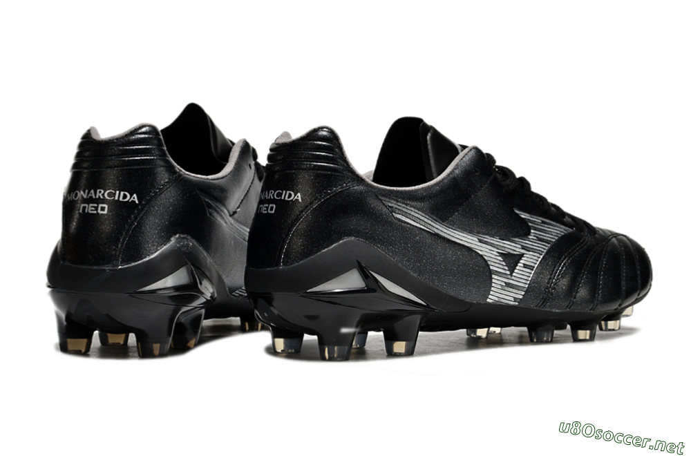 Men's Mizuno Morelia Neo 4 FG Football Boots - Black/Silver 6