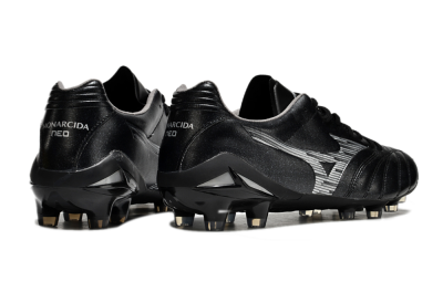 Men's Mizuno Morelia Neo 4 FG Football Boots - Black/Silver