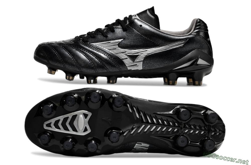 Men's Mizuno Morelia Neo 4 FG Football Boots - Black/Silver 1