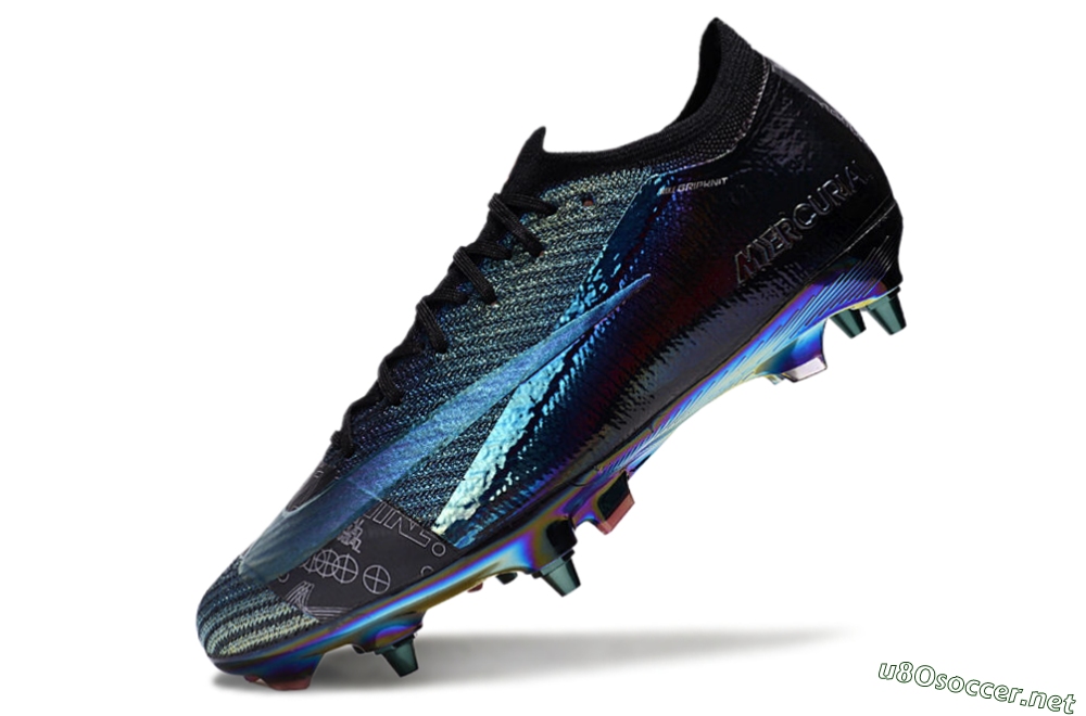 Men's Nike Air Zoom Mercurial Vapor 15 Elite SG Football Boots - Blue/Black/Gold 5