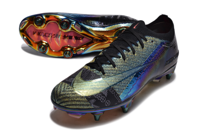 Men's Nike Air Zoom Mercurial Vapor 15 Elite SG Football Boots - Blue/Black/Gold