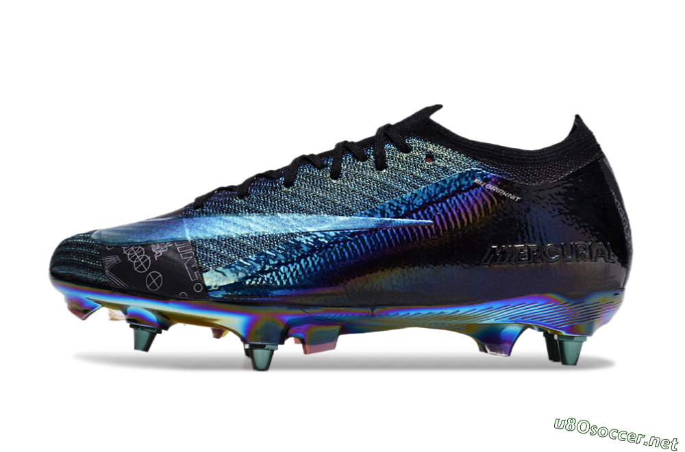 Men's Nike Air Zoom Mercurial Vapor 15 Elite SG Football Boots - Blue/Black/Gold 0