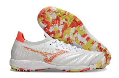 Men's Mizuno Morelia Neo Sala M8 TF Football Shoes - White/Red/Yellow