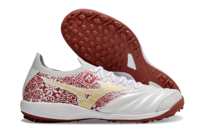 Men's Mizuno Morelia Neo Sala M8 TF Football Shoes - White/Red/Yellow