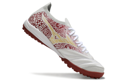 Men's Mizuno Morelia Neo Sala M8 TF Football Shoes - White/Red/Yellow