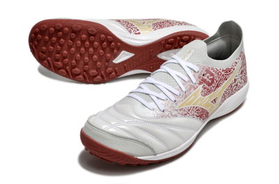 Men's Mizuno Morelia Neo Sala M8 TF Football Shoes - White/Red/Yellow