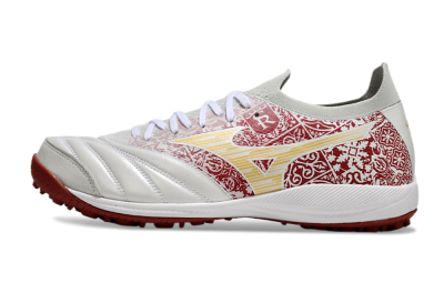 Men's Mizuno Morelia Neo Sala M8 TF Football Shoes - White/Red/Yellow