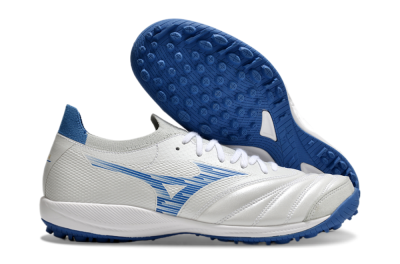 Men's Mizuno Morelia Neo Sala M8 TF Football Shoes - Beige/Blue/White