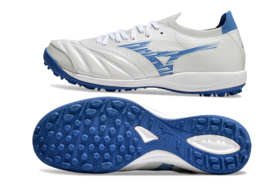 Men's Mizuno Morelia Neo Sala M8 TF Football Shoes - Beige/Blue/White