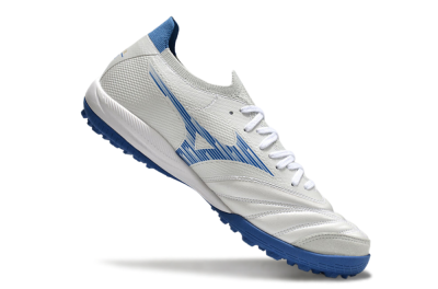 Men's Mizuno Morelia Neo Sala M8 TF Football Shoes - Beige/Blue/White