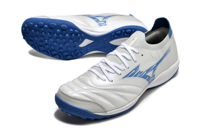 Men's Mizuno Morelia Neo Sala M8 TF Football Shoes - Beige/Blue/White
