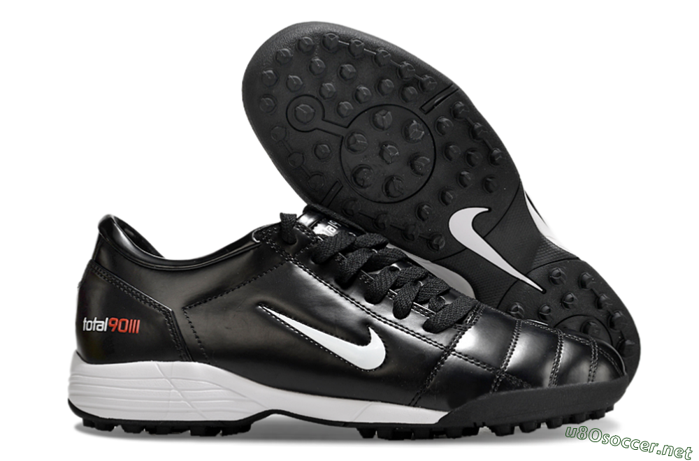 Men's Nike Total 90 II TF Football Shoes - Black/White/Red 2